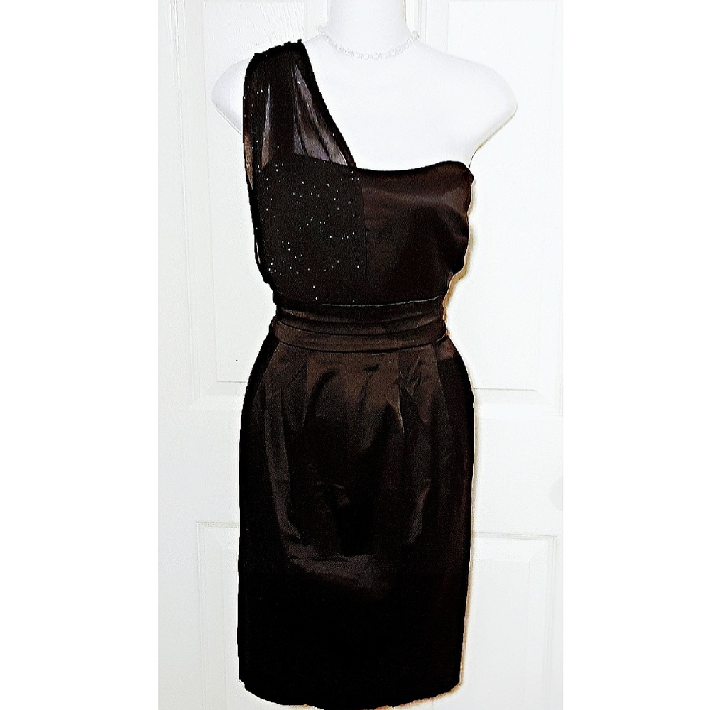 Torrid - Black Mesh Glitter One Shoulder D…